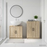 Cumpara ieftin Set de dulapuri pentru baie, 2 piese UTRECHT Stejar Sonoma
