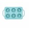 Forma silicon pentru copt briose si prajituri, 6 matrite, manere intarite, 32.2 x 18 x 3.4 cm, Gri