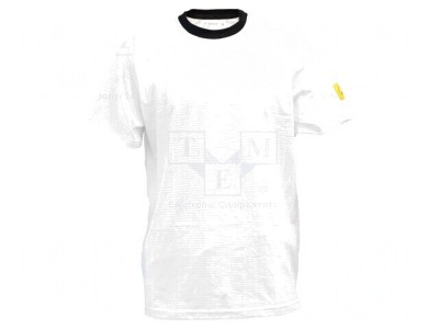 Tricou ESD XL Alb Bumbac Conductiv foto