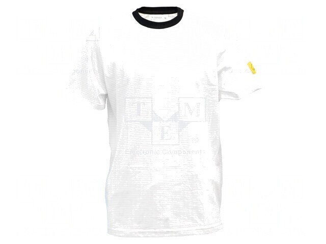 Tricou ESD XL Alb Bumbac Conductiv