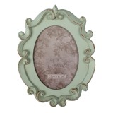 Cumpara ieftin Rama foto masa polirasina verde vintage 19x2x25 cm, 12x16 cm