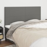 Cumpara ieftin Tăblii de pat, 4 buc, gri &icirc;nchis, 100x5x78/88 cm, textil