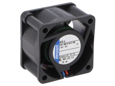Ventilator DC axial 12V 40x40x25mm 19m3/h 39dBA cu bilă foto