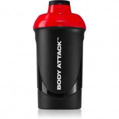 Body Attack Shaker shaker pentru sport nu conține BPA culoare Black-Red 600 ml