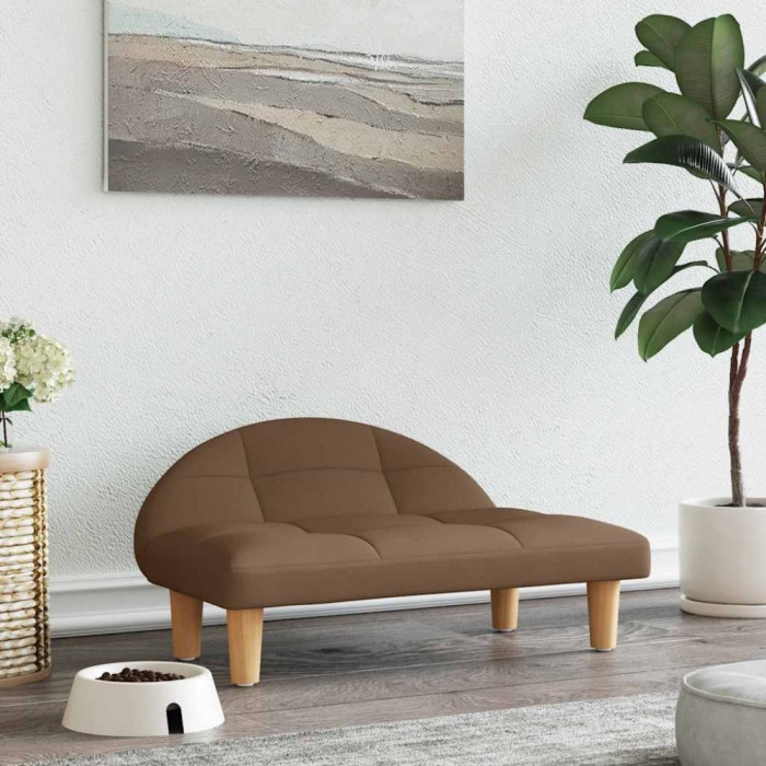 Pat de c&acirc;ini, maro, 70x52x30 cm, material textil
