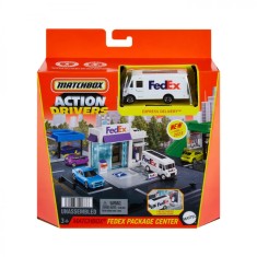Matchbox Set Action Drivers Centrul De Colete Fedex foto