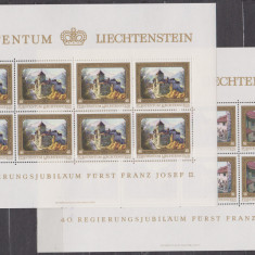 DB1 Pictura Lichtenstein 1978 Jubileu Franz Josef II 4 MS 2 poze MNH