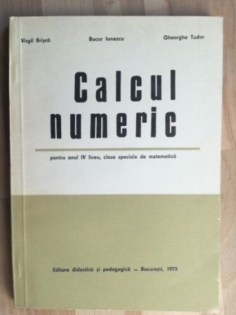 Calcul numeric pentru anul IV liceu- Virgil Brisca, Bucur Ionescu