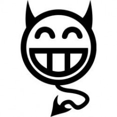 Stickere auto JDM smiley devil foto