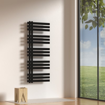 Radiator portprosop Slidre 120x50cm negru 561W [neu.haus] HausGarden Leisure foto