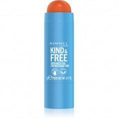 Rimmel Kind & Free machiaj multifuncțional pentru ochi, buze și față culoare 004 Tangerine Dream 5 g