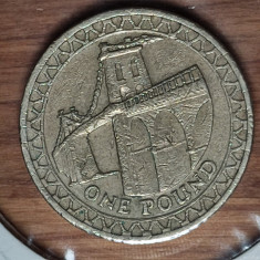 Anglia -moneda de colectie- 1 pound 2005 -comemorativa -Podul Menai- in cartonas