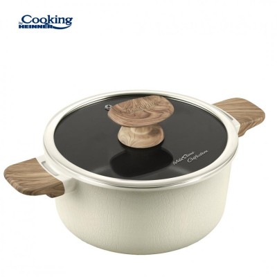 Cratita Heinner Wild Stone, capac, 2.5 l, 20 x 9.5 cm, manere imitatie lemn foto