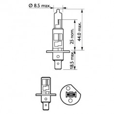 BEC FAR H1 55W 12V VISION (blister) PHILIPS 78121