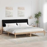 vidaXL Cadru de pat cu tăblie tapițată cu headboard Maro 200 x 200 cm 3394380