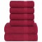Set prosoape 6 piese Bordeaux 360 g/m&sup2; 100% bumbac