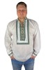 Bluza tip ie barbati RB24 alb/verde , marimea XL, Bumbac, La baza gatului