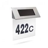 Numar de Casa din Inox Iluminat LED cu Panou Solar