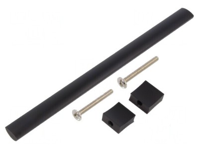 Suport aluminiu negru mat 30,5mm H, 212mm L, 15,5mm W cu manetă foto