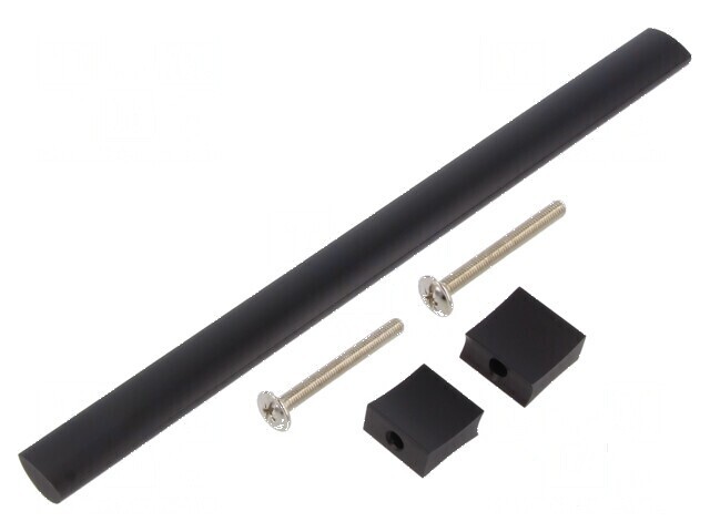 Suport aluminiu negru mat 30,5mm H, 212mm L, 15,5mm W cu manetă