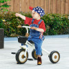 AIYAPLAY Tricicleta pentru Copii de 2-5 ani, Tricicleta pentru Copii cu Scaun Reglabil, Cos, Clopotel, Alb.