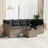 VidaXL Set de canapele pentru grădină Manual 7 pcs Gri 55 x 55 x 37 cm