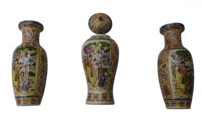 8 Seturi de Vaze din Ceramică Artistică, 33x13cm, Spiritul Japoniei, 24 de bucăți foto