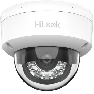 Camera supraveghere dome IP Hikvision HiLook IPC-D120HA-LU, 2MP, 2.8mm, Iluminare duala, Microfon, PoE, IP67, IK08 SafetyGuard Surveillance foto