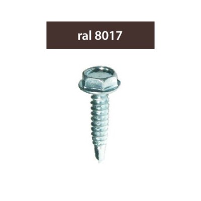 SURUBURI PERFORATOARE RAL8017-MARONIU 4.8X28MM, 250/SET foto
