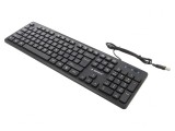 Tastatură USB Neagră cu Cablu 1.4m US Layout