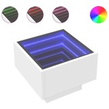 Cumpara ieftin Noptiera cu LED infinity, alb, 40x40x30 cm