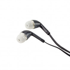 Casti in-ear cu fir plat si Jack 3.5mm, 2 seturi dopuri, gri granit foto