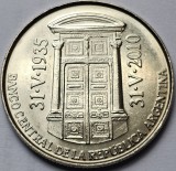 2 pesos 2010 Argentina, 75th Anniversary of B.C.R.A., km#162, America Centrala si de Sud