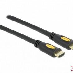 Cablu HDMI High Speed 4K v1.4 T-T 3m Negru, Delock 82454