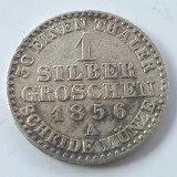 Germania Prusia 1 groschen 1856 A / Berlin argint William lV