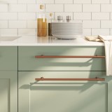 vidaXL M&acirc;nere de dulap, 20 buc., bronz, 320 mm, oțel inoxidabil