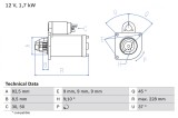 BOSCH 0 986 025 660 starter