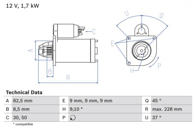 BOSCH 0 986 025 660 starter foto