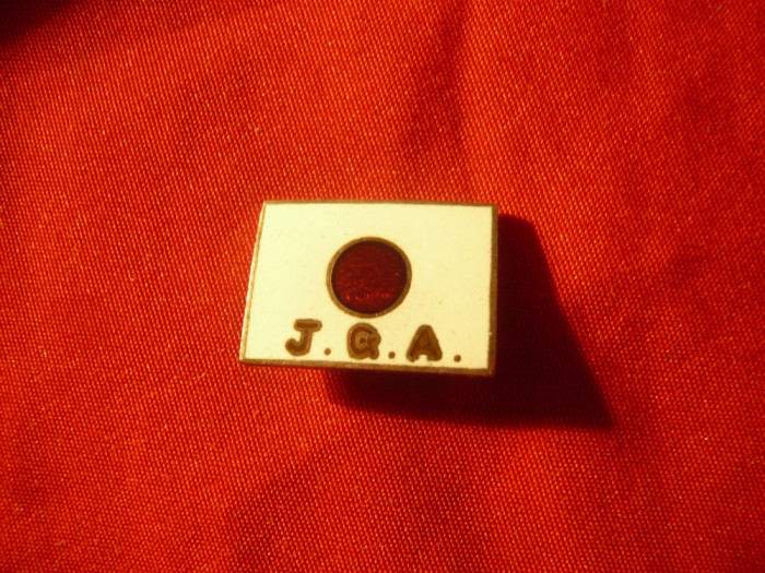 Insigna Olimpica Japonia 1964 JGA , metal si email , L=1,6cm