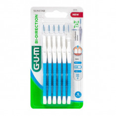 Set 6x Periute Interdentare, GUM, Bi-Direction, pentru Curatare in Profunzime, Tratate cu Clorhexidi