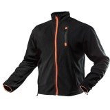 Bluza polar de lucru NEO XXL/58, 300 g/mp, neagra, cu fermoar