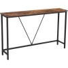 VASAGLE Masa tip consola cu cadru metalic, design industrial, 120x23x74 cm, maro rustic Household NewTrend