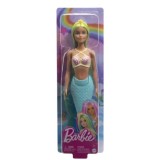 BARBIE DREAMTROPIA PAPUSA SIRENA CU CORSET GALBEN SI COADA ALBASTRA