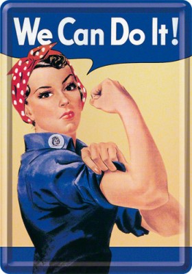 Placa metalica - We can do it! - 10x14 cm foto