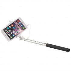 Selfie Stick monopod cu buton shutter si mini jack black foto