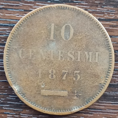 (M2176) MONEDA SAN MARINO - 10 CENTESIMI 1875, MAI RARA