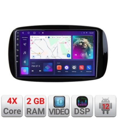 Navigatie Smart For Two 2015- A-Smart15 2+32 GB Android Waze USB Navigatie Internet Youtube Radio CarStore Technology foto