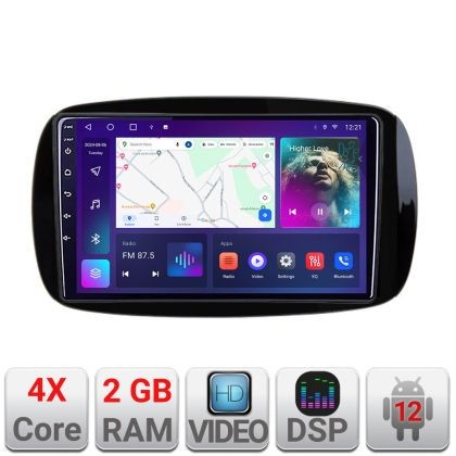 Navigatie Smart For Two 2015- A-Smart15 2+32 GB Android Waze USB Navigatie Internet Youtube Radio CarStore Technology