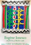 Cumpara ieftin Eugen Ionescu/Eugene Ionesco - Cromolitografie, Rar Afis Expozitie Elvetia, 1986