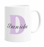 Cana alba personalizata cu prenume Daniela, INOVATIX&reg;. 330ml